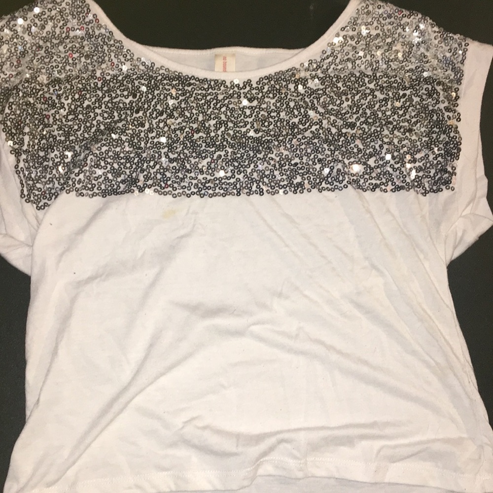 White shirt with sequins